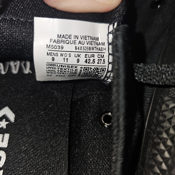 Converse Chuck Taylor All Star Low-Top sneakers in black Size 9 Mens - Picture 6 of 6